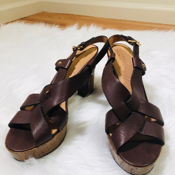 Barney’s NY Brown Cork Platform Sandals Size:10 - Picture 2 of 8